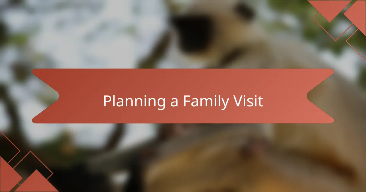 Planning a Family Visit